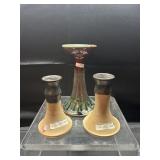 Lantern Hill Seagrove Pottery Candlesticks