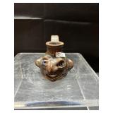 Signed 3.5" Lantern Hill Pottery Ugly Face Jug