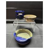 Lantern Hill Seagrove NC Pottery 3 pieces