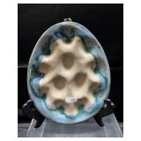 9.5" Lantern Hill Seagrove Pottery Egg Tray