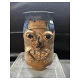 Signed 9" Kit Vanderwal Ugly Face Wine Chiller