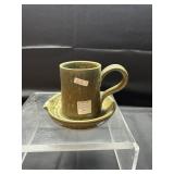 4.5" Lantern Hill Seagrove Pottery Bacon Cooker