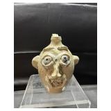 Signed 9" Lantern Hill Pottery Ugly Face Jug