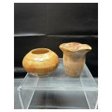 4" Lantern Hill Seagrove Pottery Saggar Vase Lot
