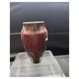 Rare 8.5" Lantern Hill Seagrove Pottery Red Vase