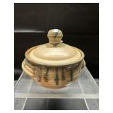 6.5" Lantern Hill Seagrove Pottery Covered Dish