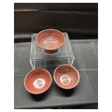 Lantern Hill Seagrove Pottery 3 Bowls