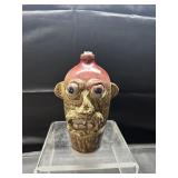Signed-Flawed 10" Kit Vanderwal Face Jug