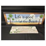 Life is Good/Home Sweet Home Plaque Lot