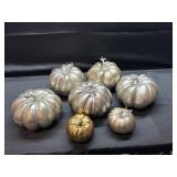 7 Gold/Copper/Silver Artificial Pumpkins
