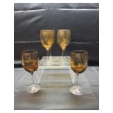 Elegant Amber Wine Glasses