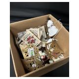 Box Lot-Wood and Metal Ornaments probably 30