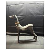 Flawed Wooden Great Dane Statue 20" high