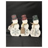 Decorative Wooden Snowmen