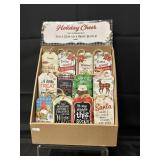Holiday Cheer Tag Ornaments by Ganz w/display