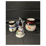 Christmas Decor Lot-Snowmen and Santa