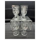 Eamon Glass Etched Irish Coffee Mugs