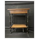 Italian Burled Wood Side Table-Needs TLC
