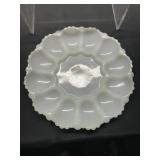 Milk Glass Egg Plate