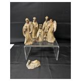 Porcelain Nativity Set-some chips