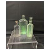 Vintage Apothecary Bottle Lot-Two Glows
