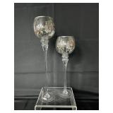 Mercury Glass Graduated Candle Holders