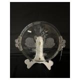 Mikasa Walther Crystal Swan Cake Plate