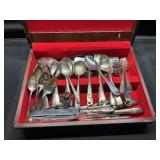 Wood Flatware Box-Silver Plate and more Flatware