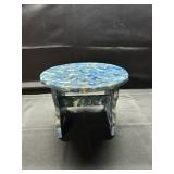 8x11" Resin Art Handmade Plant Stand/Foot Stool