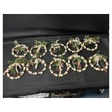 Rustic Decor-10 Beaded Wreaths for Christmas decor