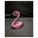 ART GLASS FLAMINGO PAPERWEIGHT