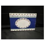 NOS 14' PORCELAIN CHRISTMAS PLATTER
