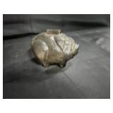 VTG ANCHOR HOCKING GLASS PIGGY BANK