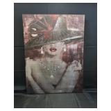 LARGE ELEGANT WOMAN CANVAS ART-NO SHIPPING