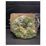 NEW EASTER WREATH FAUX EGGS/GREENERY