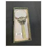 DELUXE RIMLESS JADE HANDLED MAGNIFIER