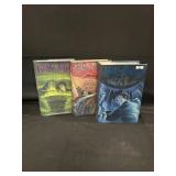 THREE HARRY POTTER HARDBACK-JK ROWLING