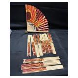 BAMBOO FOLDING FAN LOT-NOS