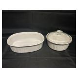 CORNING WARE FRENCH WHITE CASSEROLES