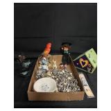 BOX LOT-PORCELAIN FIGURE LOT AND MORE