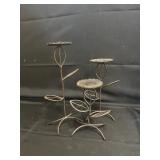 BRONZE METAL FREE STANDING CANDLE HOLDERS