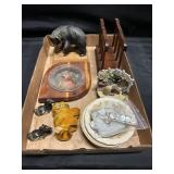 BOX LOT-WOOD/CERAMIC/ASHTRAY AND MORE