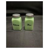 JADEITE NUTMEG/FLOUR SHAKER LOT