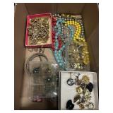 COSTUME JEWELRY LOT-NECKLACE/EARRINGS AND MORE