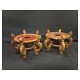 VINTAGE CHINESE ROSEWOOD PEDESTAL BASE LOT