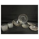 VINTAGE PRESSED GLASS LOT-NO SHIPPING