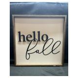 24X24 WOODEN HELLO FALL WALL DECOR
