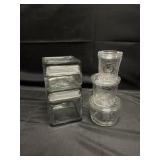 HONEYCOMB ROOSTER STORAGE JARS/STORAGE JAR LOT