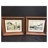 TWO VINTAGE RUSTIC BARN SEEN PHOTOS