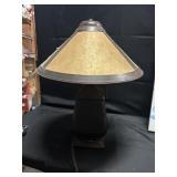 VINTAGE ANTIQUE BRONZE METAL TABLE LAMP